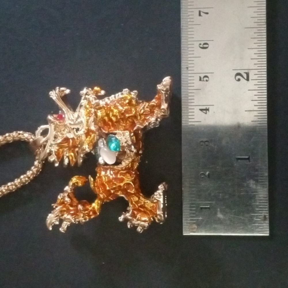 3D Lucky BJ Golden Dragon Necklace